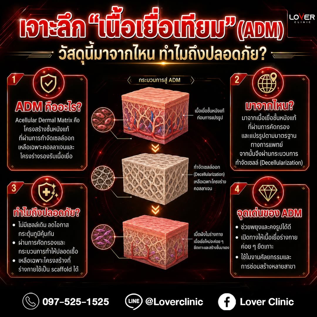 เนื้อเยื่อเทียม (ADM) คืออะไร? ทำไมถึงปลอดภัยต่อร่างกาย — อธิบายโดยแพทย์